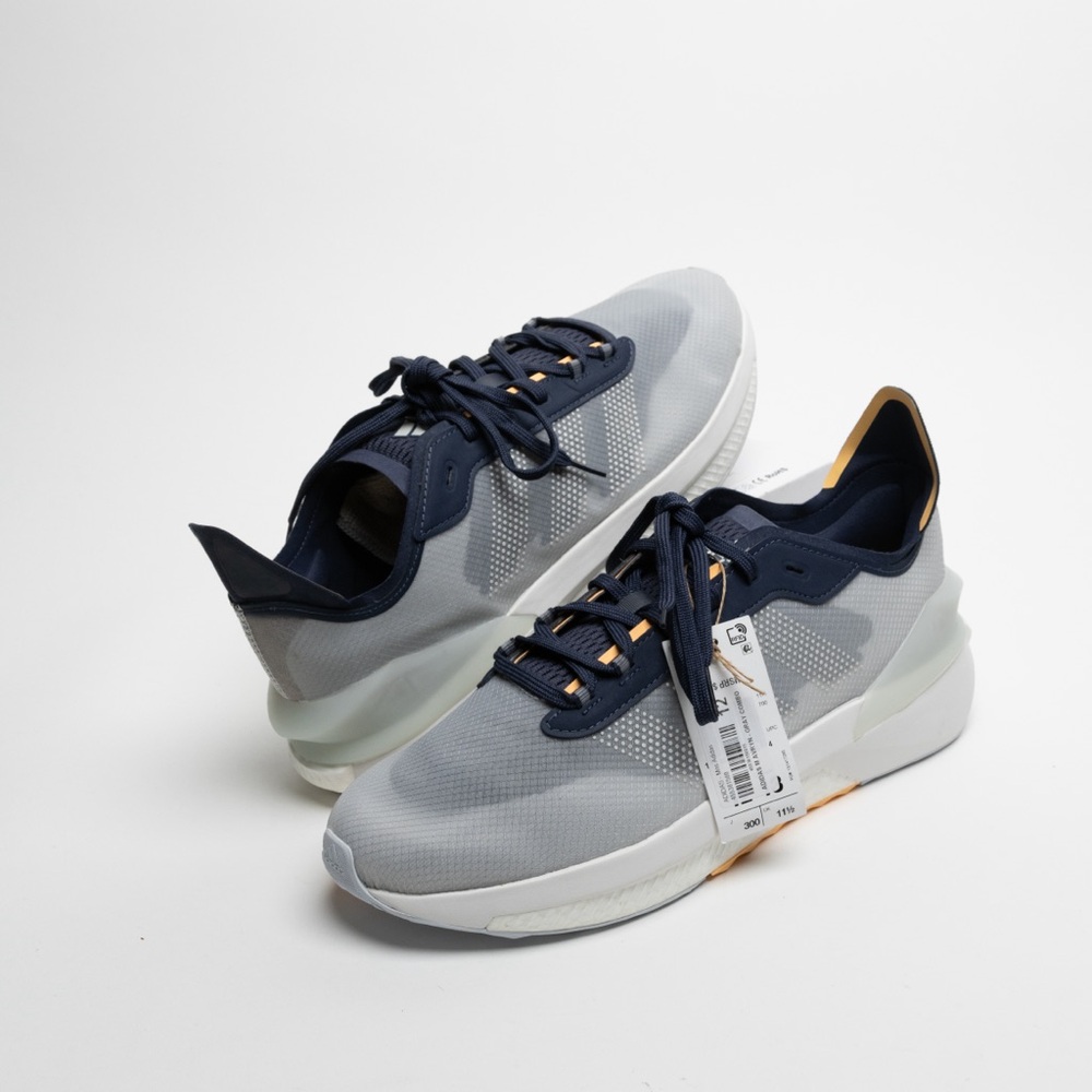 Size 12 - Adidas Avryn Grey Shadow Navy / Acid Orange  - New with tags